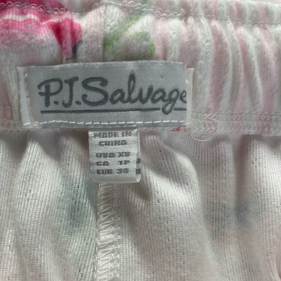 P.J. Salvage Sleep Shorts Pink White Cocktail Print Size XS Lounge - Picture 4 of 6